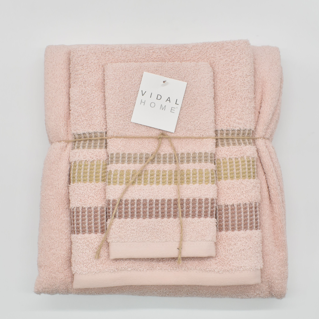 JUEGO DE TOALLAS 3PZ CHLOE ROSA VIDAL HOME