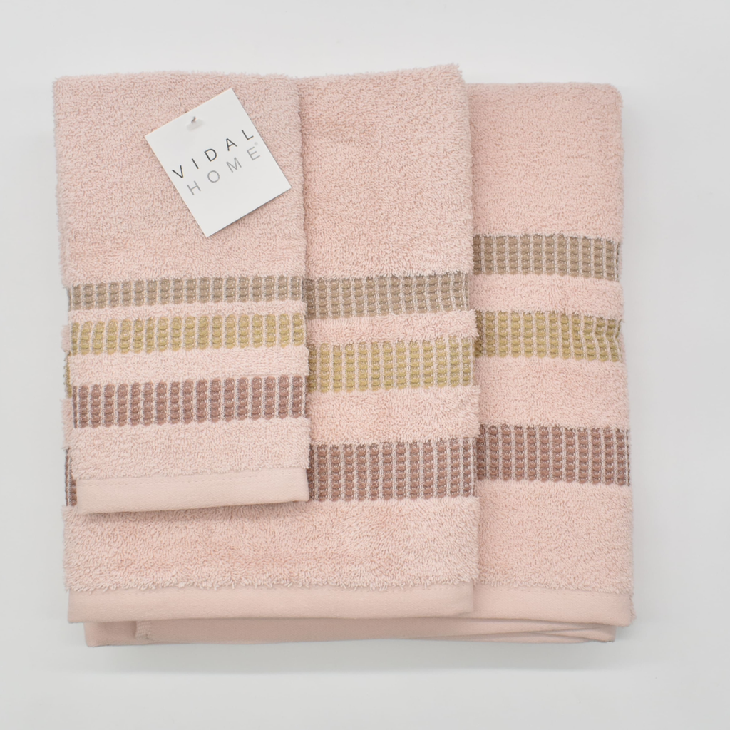 JUEGO DE TOALLAS 3PZ CHLOE ROSA VIDAL HOME