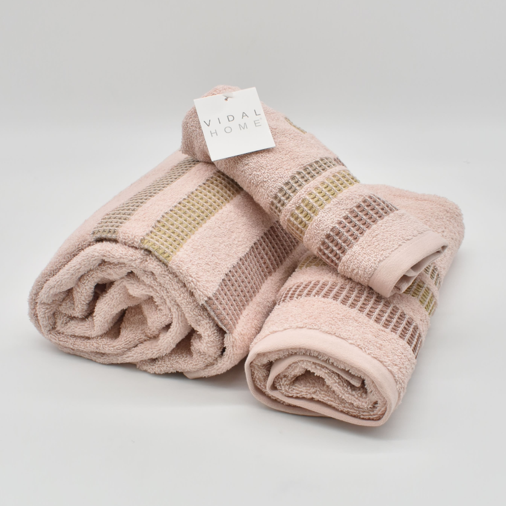 JUEGO DE TOALLAS 3PZ CHLOE ROSA VIDAL HOME