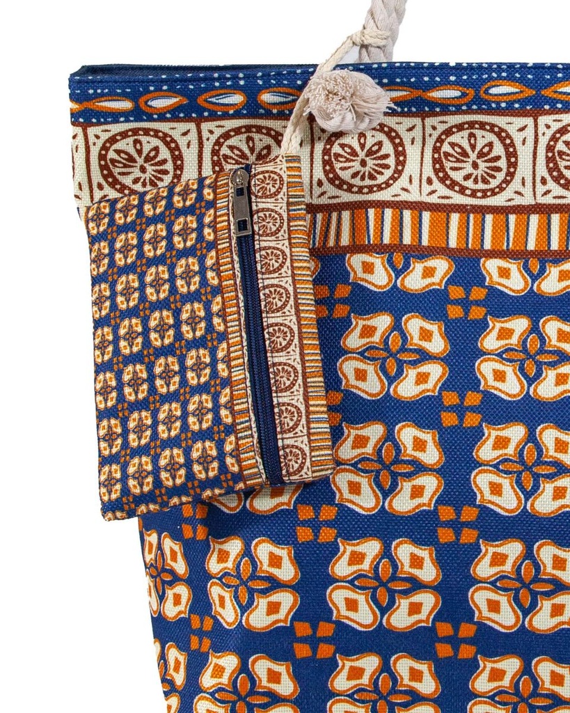 BOLSO ESTAMPADO DE PLAYA 40X60CM 06542 INDIA SUN&amp;SURF