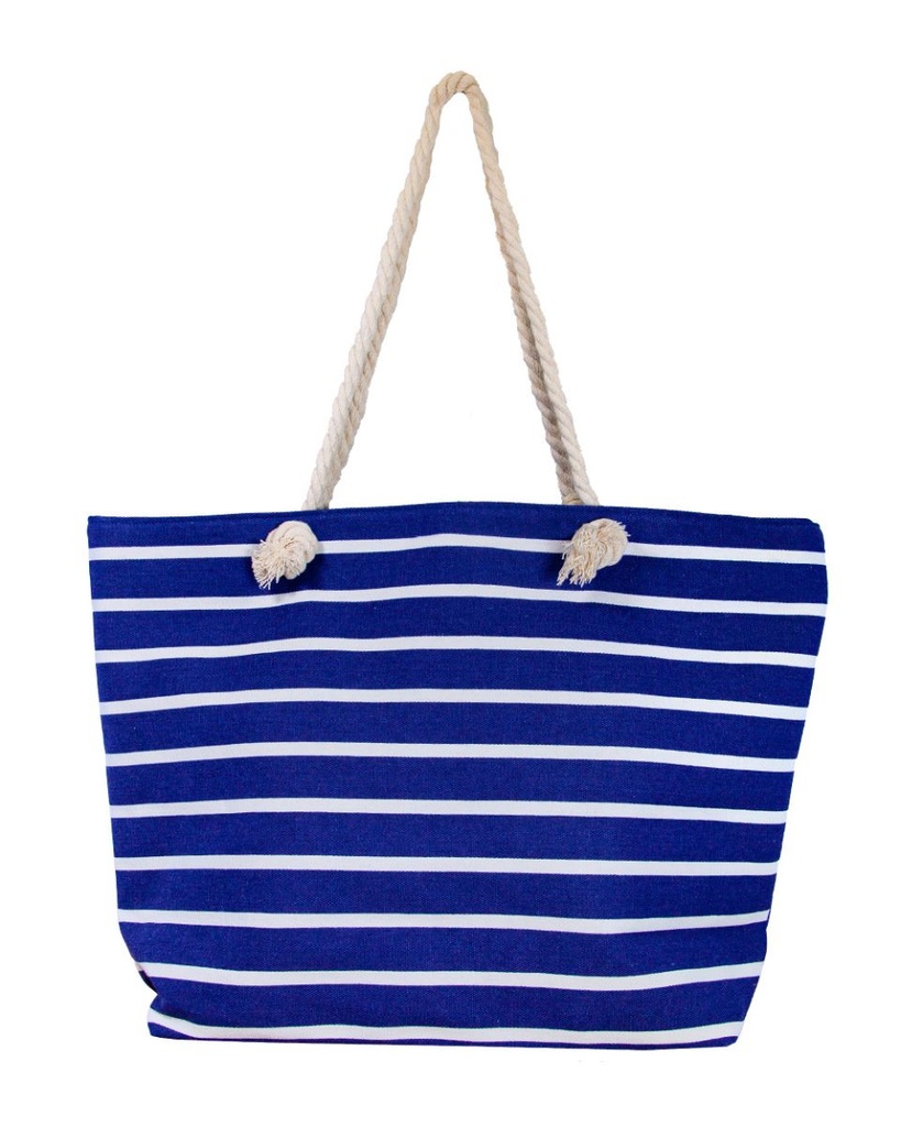 BOLSO ESTAMPADO DE PLAYA 40X60CM 04592 RAYAS MARINO SUN&amp;SURF