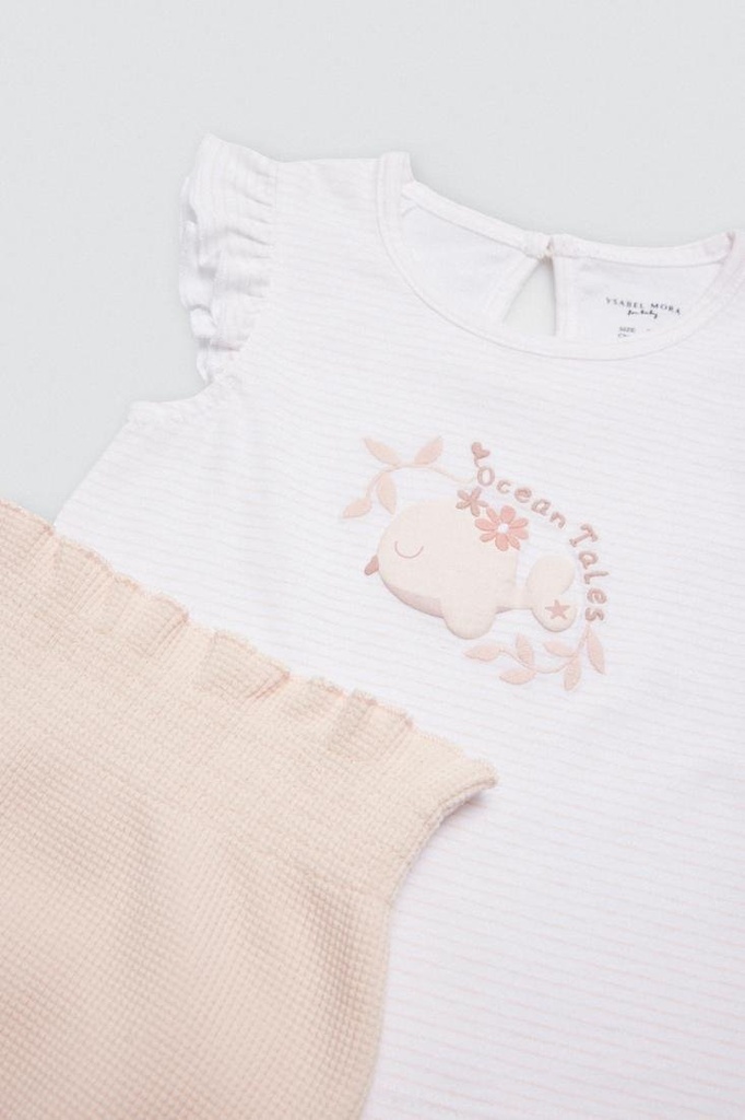 CONJUNTO BEBÉ SIN MANGAS 25400 YSABEL MORA