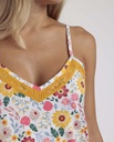 CAMISOLA TIRANTES GOLD FLOWERS 61351 MOSTAZA ADMAS