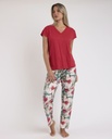 PIJAMA PANTALON LARGO TROPICAL SPIRIT 63068 ROJO ADMAS