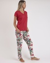 PIJAMA PANTALON LARGO TROPICAL SPIRIT 63068 ROJO ADMAS
