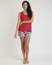 PIJAMA SIN MANGAS TROPICAL SPIRIT 63069 ROJO ADMAS