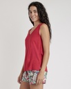 PIJAMA SIN MANGAS TROPICAL SPIRIT 63069 ROJO ADMAS