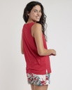 PIJAMA SIN MANGAS TROPICAL SPIRIT 63069 ROJO ADMAS