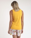 PIJAMA SIN MANGAS GOLD FLOWERS 63072 MOSTAZA ADMAS