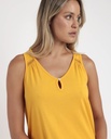 PIJAMA SIN MANGAS GOLD FLOWERS 63072 MOSTAZA ADMAS