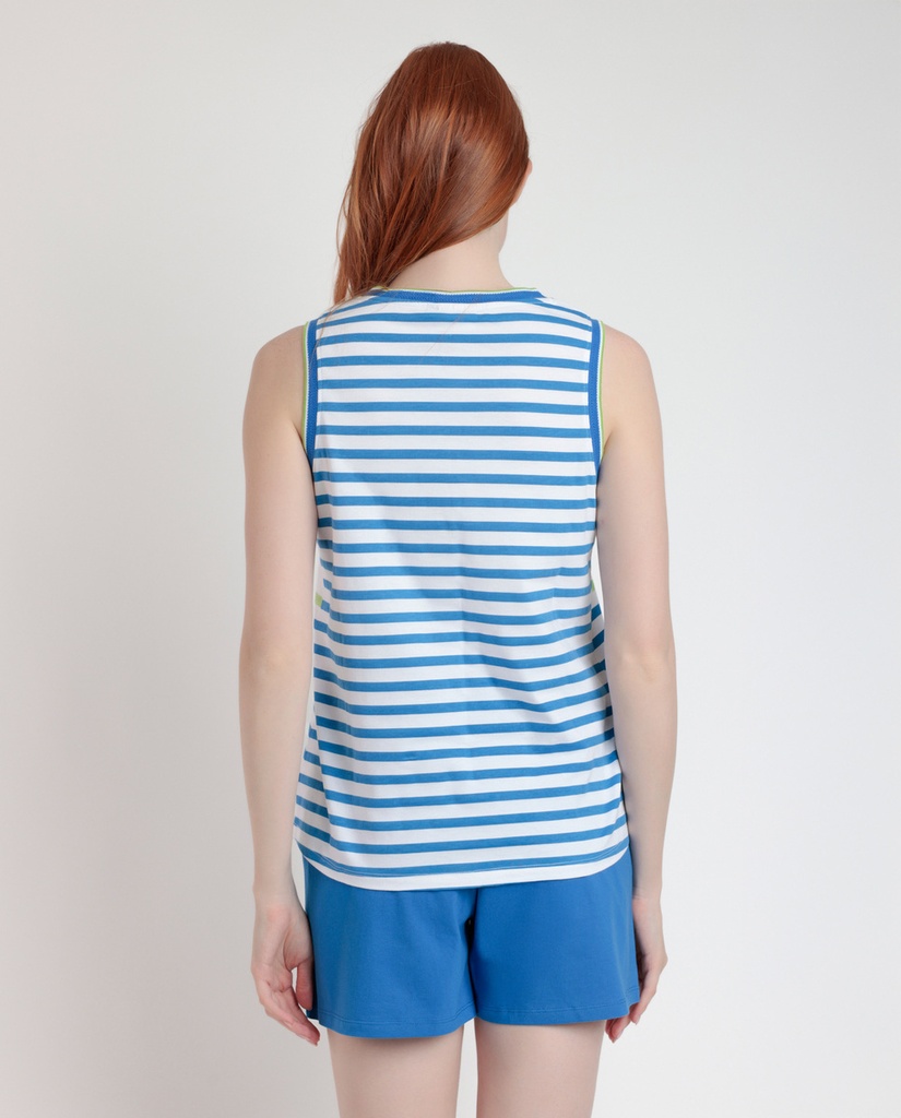 PIJAMA SIN MANGAS TENNIS CLUB 63442 AZUL ADMAS