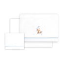 TRIPTICO CUNA ESTAMPADO OSO LUNA ESTRELLAS + CHUPETERO BLANCO-AZUL INTERBABY