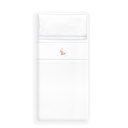 TRIPTICO CUNA ESTAMPADO OSO LUNA ESTRELLAS + CHUPETERO BLANCO-AZUL INTERBABY