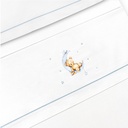 TRIPTICO CUNA ESTAMPADO OSO LUNA ESTRELLAS + CHUPETERO BLANCO-AZUL INTERBABY