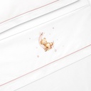 TRIPTICO CUNA ESTAMPADO OSO LUNA ESTRELLAS + CHUPETERO BLANCO-ROSA INTERBABY