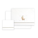 TRIPTICO CUNA ESTAMPADO OSO LUNA ESTRELLAS + CHUPETERO BLANCO-VERDE INTERBABY