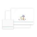 TRIPTICO CUNA ESTAMPADO DINOSAURIO PALMERA + CHUPETERO BLANCO-VERDE INTERBABY