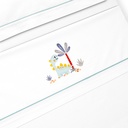 TRIPTICO CUNA ESTAMPADO DINOSAURIO PALMERA + CHUPETERO BLANCO-VERDE INTERBABY