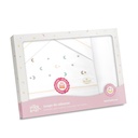 TRIPTICO COCHE ESTRELLA LUNA MULTICOLOR BLANCO-ROSA INTERBABY