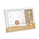 TRIPTICO COCHE ESTRELLA LUNA MULTICOLOR BLANCO-BEIGE INTERBABY