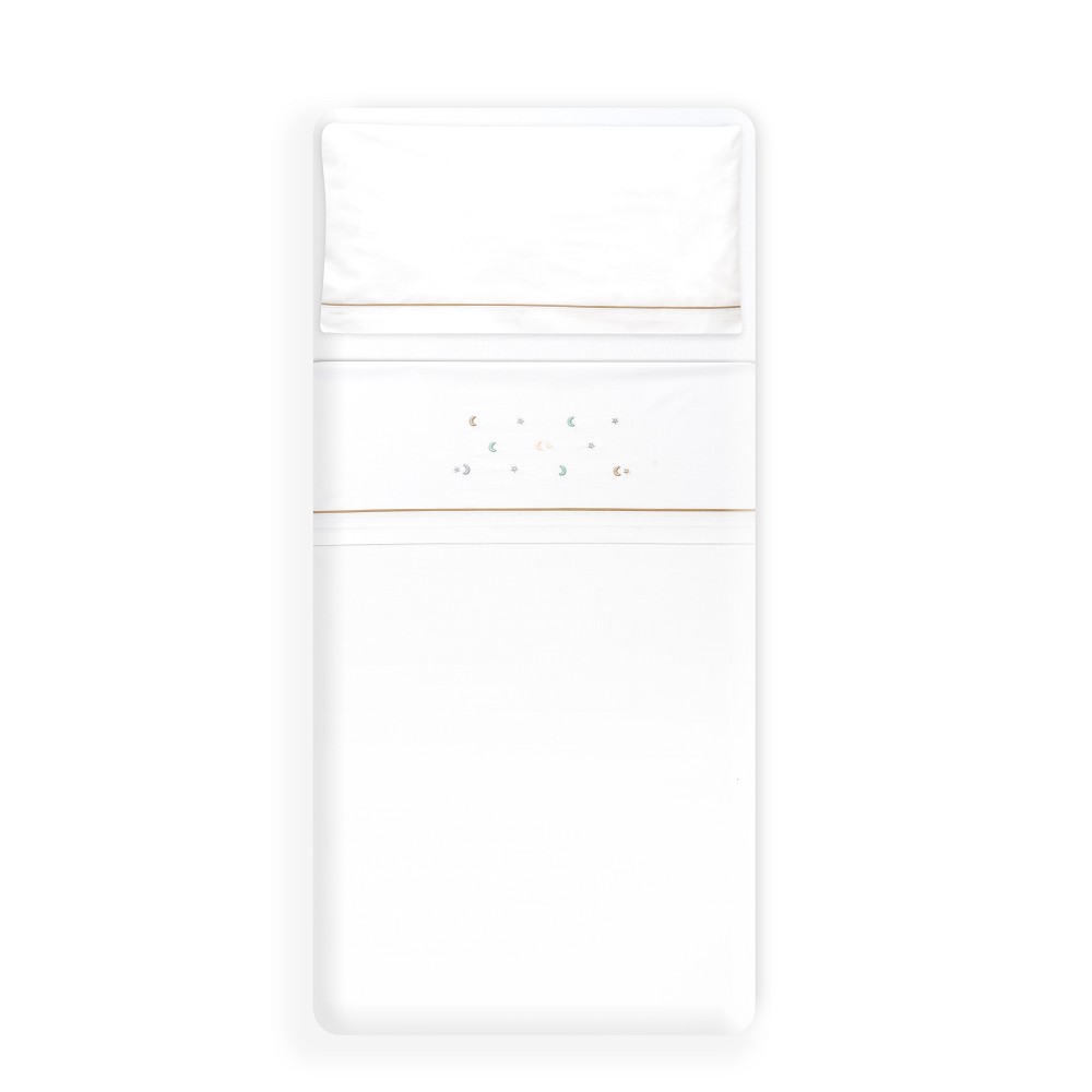 TRIPTICO COCHE ESTRELLA LUNA MULTICOLOR BLANCO-BEIGE INTERBABY