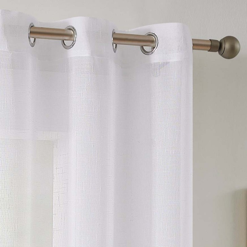 VISILLO RÚSTICO LISO CON OLLAOS  VCL-001 BLANCO 140X265 CAMALTEX