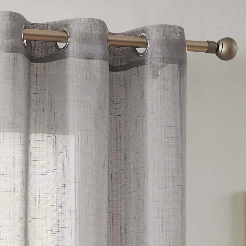 VISILLO RÚSTICO LISO CON OLLAOS  VCL-001 GRIS 140X265 CAMALTEX