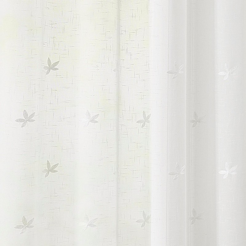 VISILLO RÚSTICO BORDADO FLORES CON OLLAOS VCL-003 CRUDO 140X265 CAMALTEX