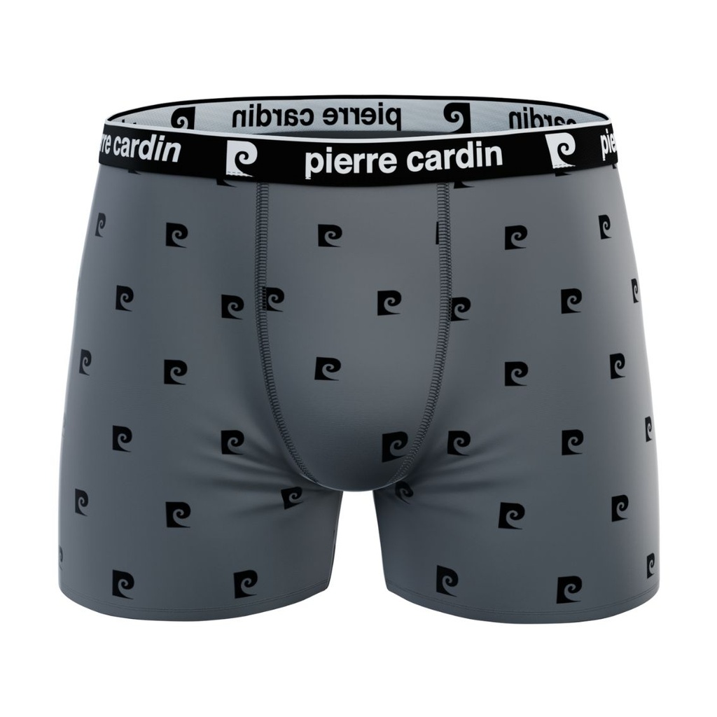 PACK 2 BOXER HOMBRE ALGODÓN BCX2 LIGHT GREY+GREY LOGO PIERRE CARDIN