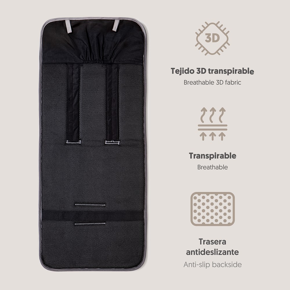 COLCHONETA SAFARI TOURS GRIS INTERBABY