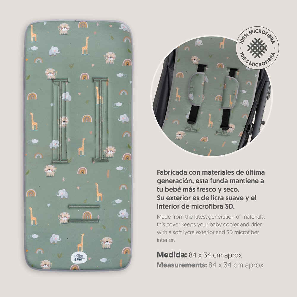 COLCHONETA SAFARI VERDE INTERBABY