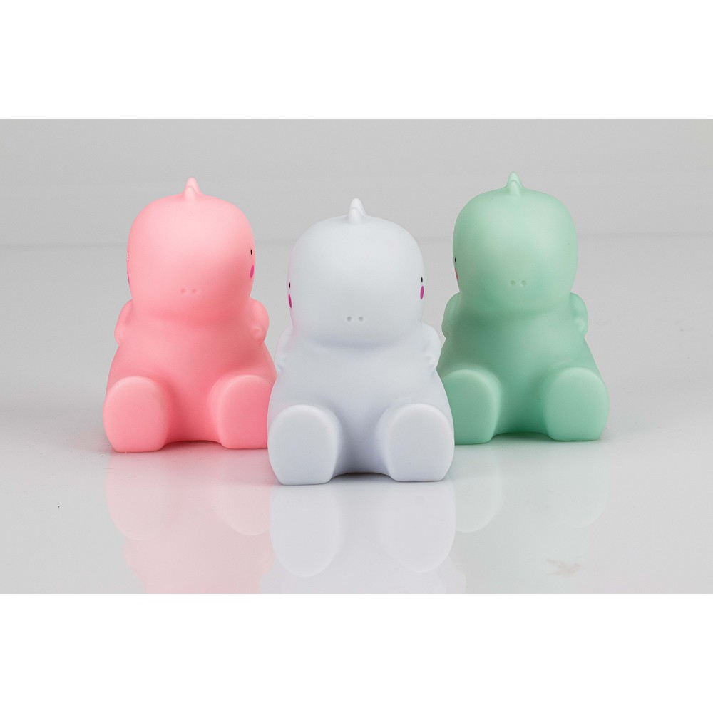 LÁMPARA NOCTURNA INFANTIL DINOSAURIO ROSA INTERBABY