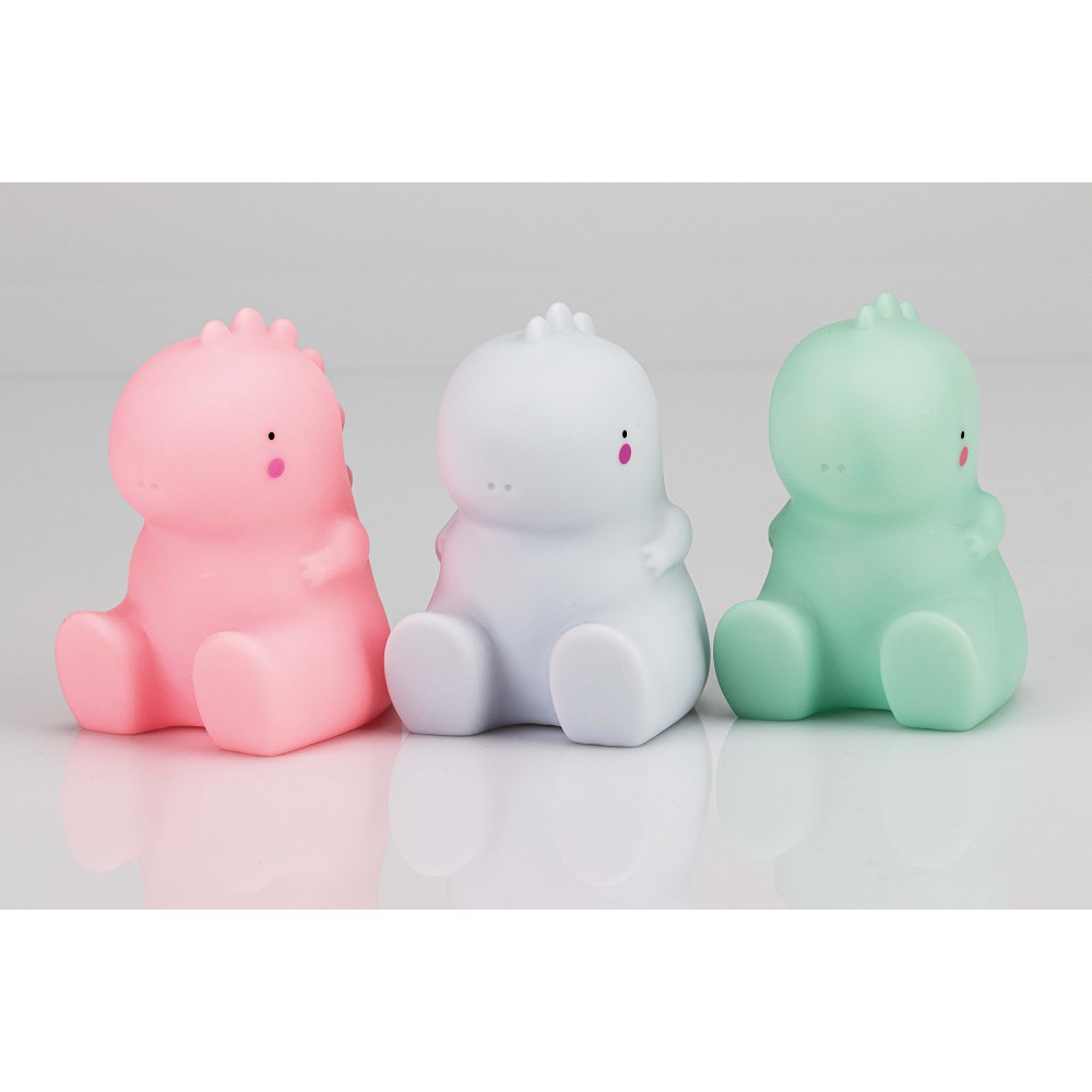 LÁMPARA NOCTURNA INFANTIL DINOSAURIO ROSA INTERBABY