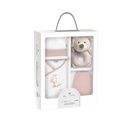 SET REGALO SONAJERO 4 PCS 100% ALG T 0-6M OSO ROSA INTERBABY