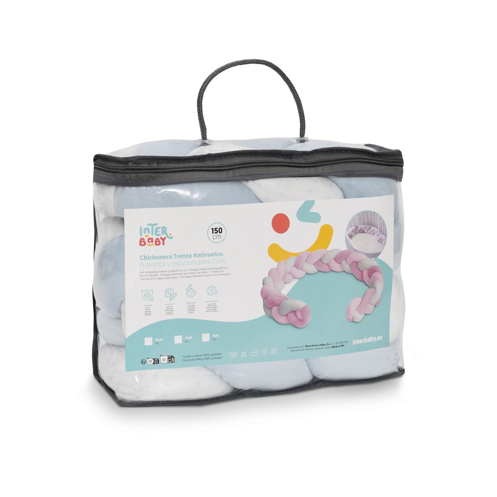CHICHONERA CUERDA TRENZADA UNIVERSO BLANCO-AZUL INTERBABY