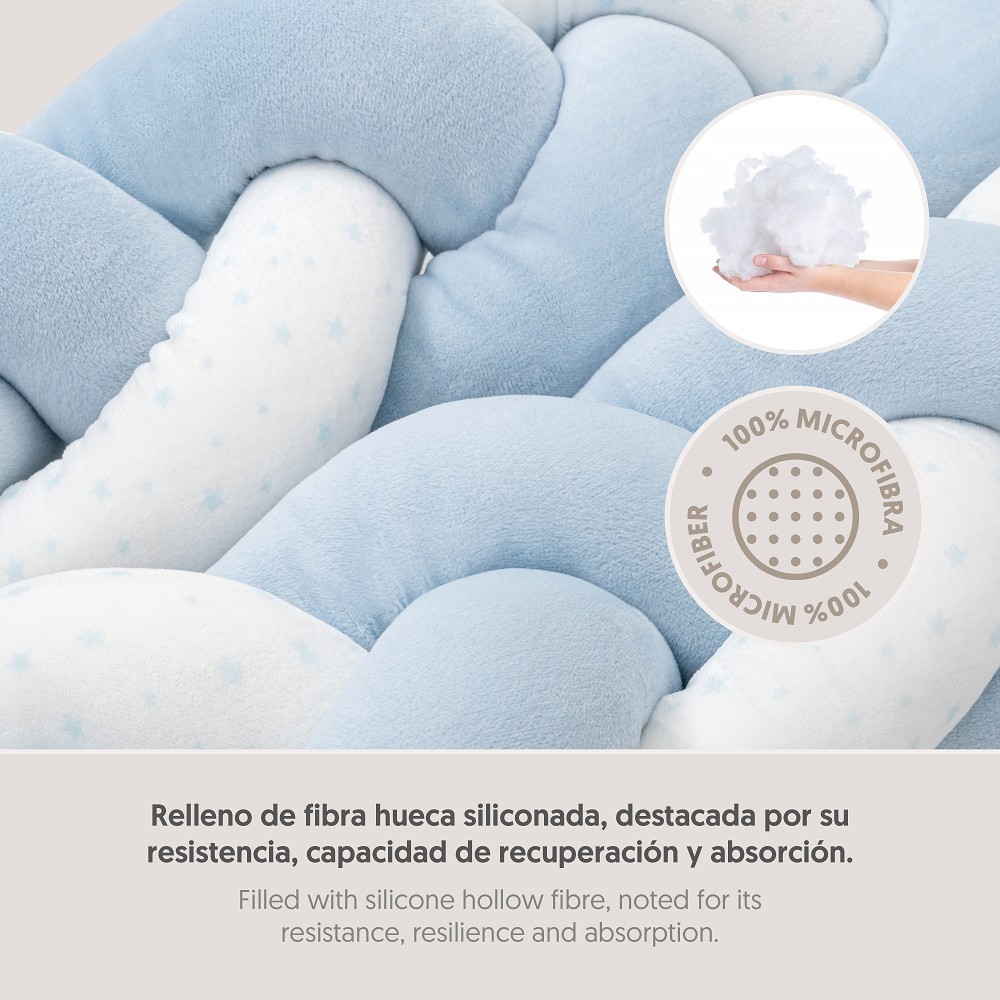 CHICHONERA CUERDA TRENZADA UNIVERSO BLANCO-AZUL INTERBABY