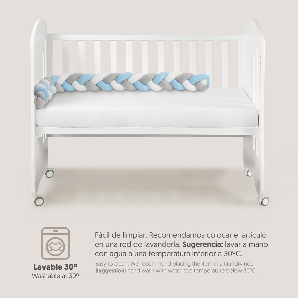 CHICHONERA CUERDA TRENZADA UNIVERSO BLANCO-AZUL INTERBABY
