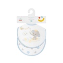 PACK 2 BABEROS CACHIRULO ESTRELLAS 20X20 AZUL INTERBABY
