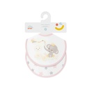 PACK 2 BABEROS CACHIRULO ESTRELLAS 20X20 ROSA INTERBABY