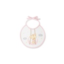 PACK 2 BABEROS OSITO LUNA ESTRELLAS 20X20 ROSA INTERBABY