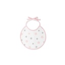 PACK 2 BABEROS OSITO LUNA ESTRELLAS 20X20 ROSA INTERBABY