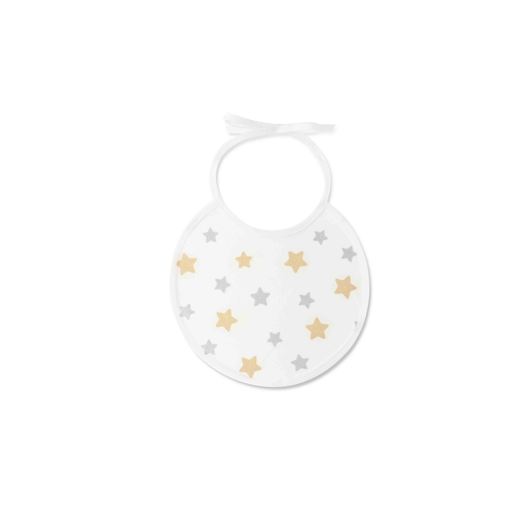 PACK 2 BABEROS OSITO LUNA ESTRELLAS 20X20 BEIGE INTERBABY