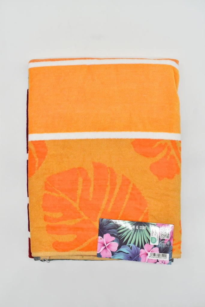 TOALLA VELOURS JACQUARD 06519 HIBISCUS 90X170 SUN&amp;SURF