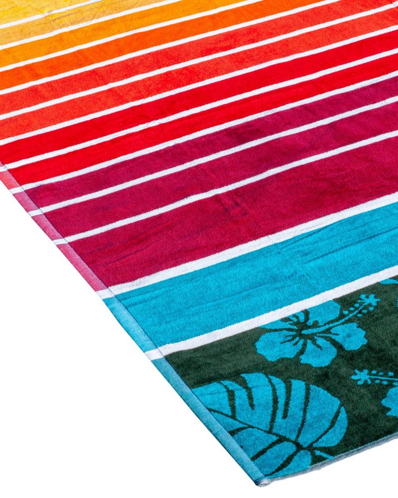 TOALLA VELOURS JACQUARD 06519 HIBISCUS 90X170 SUN&amp;SURF