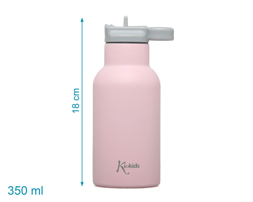 BOTELLA DE ACERO INOXIDABLE 350ML 5070 ROSA KIOKIDS