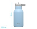 BOTELLA DE ACERO INOXIDABLE 350ML 5072 AZUL KIOKIDS