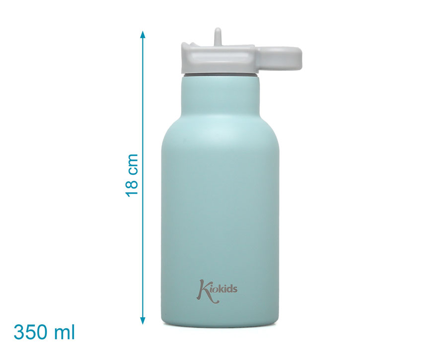 BOTELLA DE ACERO INOXIDABLE 350ML 5087 SALVIA KIOKIDS