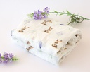 MUSELINA BAMBÚ 120X120CM CONEJITOS 5298 LAVANDA KIOKIDS