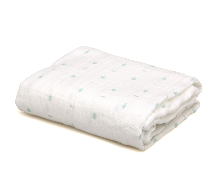 MUSELINA BAMBÚ 120X120CM ESTAMPADO 5303 SALVIA KIOKIDS