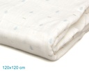 MUSELINA BAMBÚ 120X120CM ESTAMPADO 5304 AZUL KIOKIDS